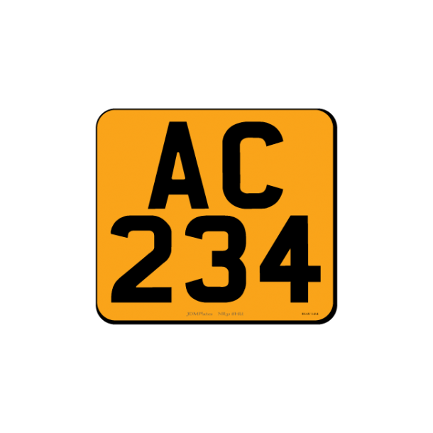 JDMPlates Small, Legal, Square Number Plates For Motorcycles, Quadbikes & ATV