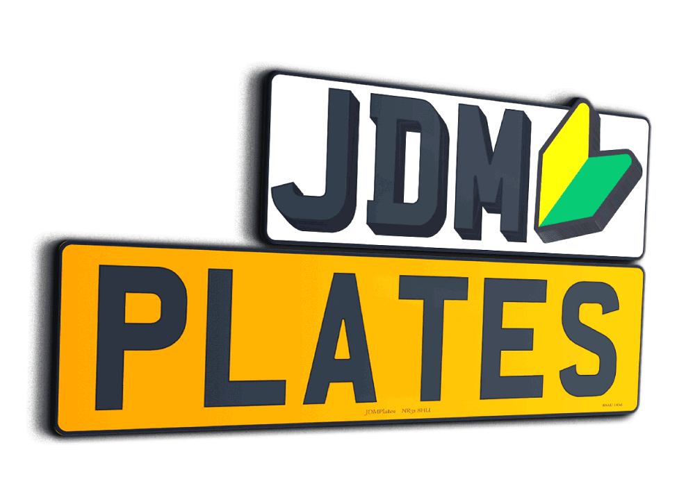 4D Number Plates Small For Imported Vehicles – White – Front – Import Size Number 3 – 303mm x 152mm – JDM Plates