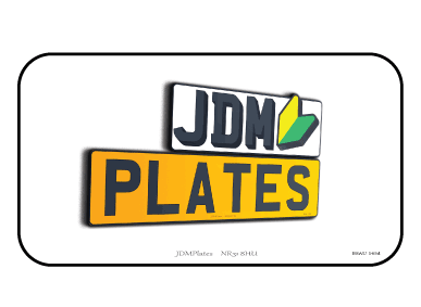 Legal 4D Number Plates For All Vehicles – Yellow – Rear – Standard – 520w x 111hmm – JDM Plates