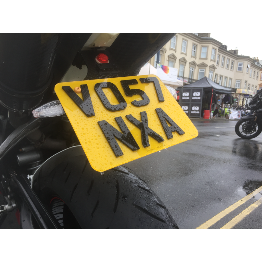 Small 4D 3mm UK Bespoke Legal Number Plates For Motorcycles