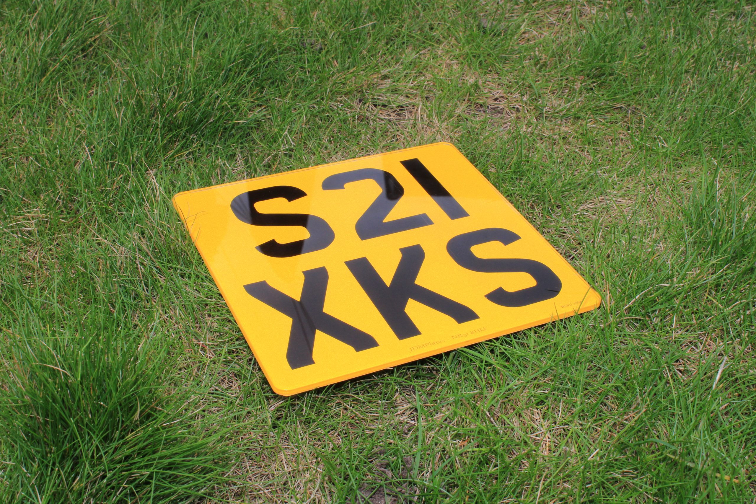 are small front number plates legal