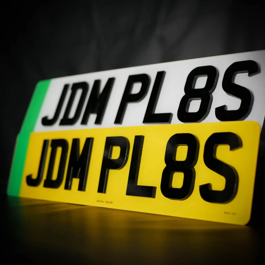 4D 3mm Electric Number Plate Standard UK Size scaled | JDM Plates | 23rd April 2024