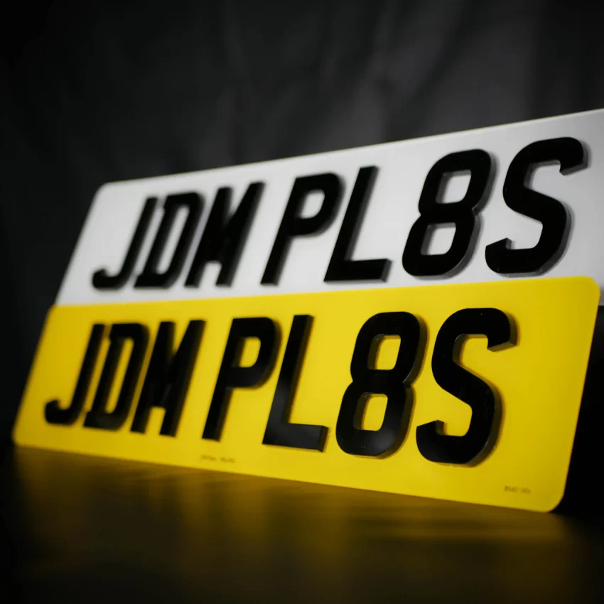 4D 5mm Number Plate Standard UK Size scaled | JDM Plates | 23rd April 2024