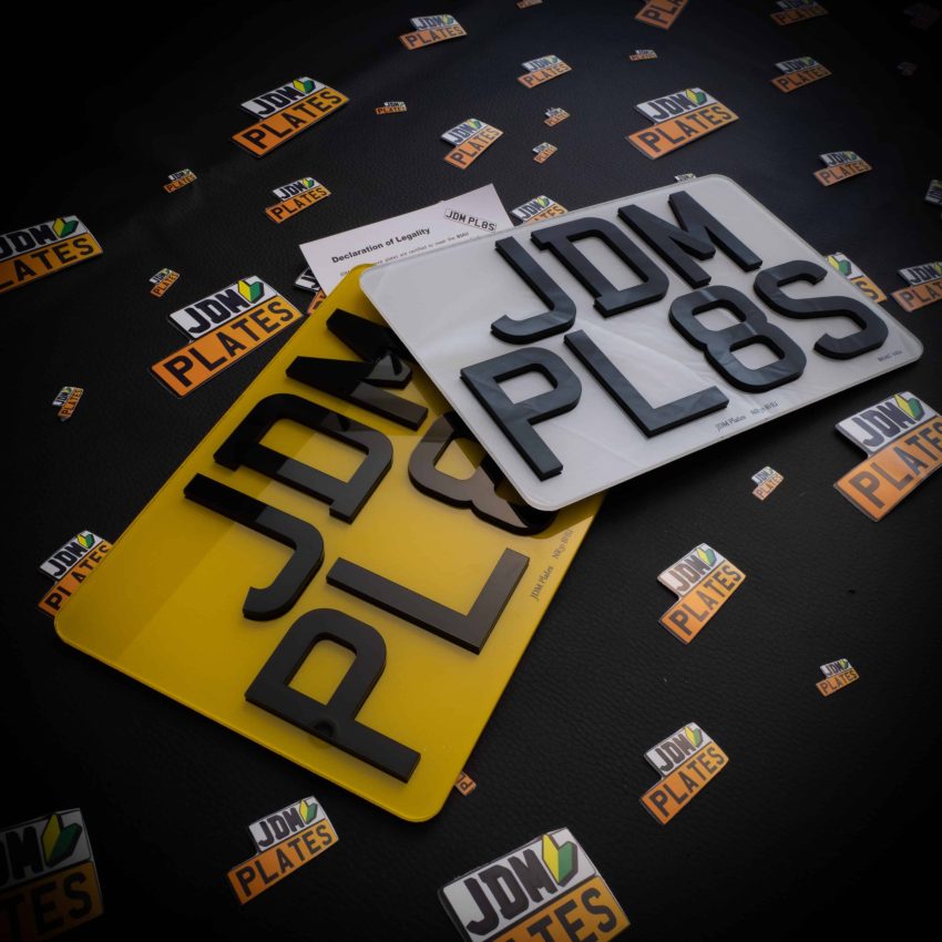 4D Import Number Plate 7 Characters Both Square scaled | JDM Plates | 9th August 2022