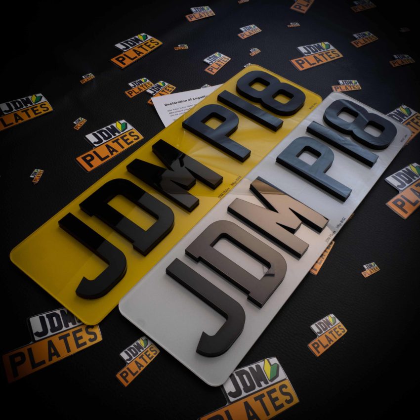 4D Number Plate 6 Characters Both Oblong scaled | JDM Plates | 9th August 2022