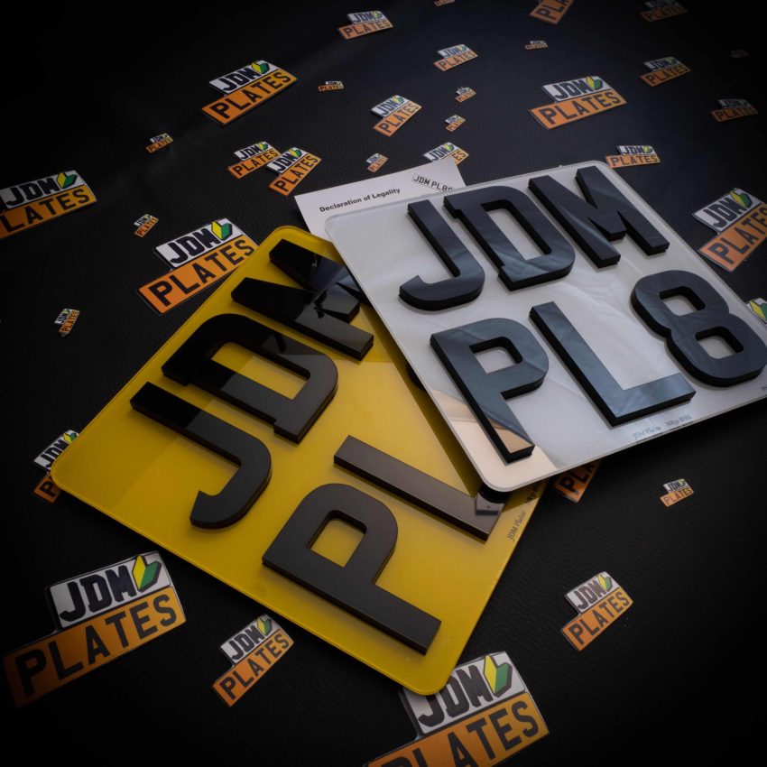 4D Number Plate 6 Characters Both Square scaled | JDM Plates | 3rd December 2023