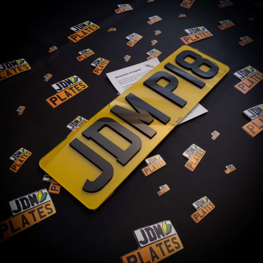 4D Number Plate 6 Characters Rear Oblong scaled | JDM Plates | 9th August 2022