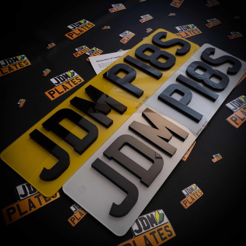 4D Number Plate 7 Characters Both Oblong scaled | JDM Plates | 9th August 2022