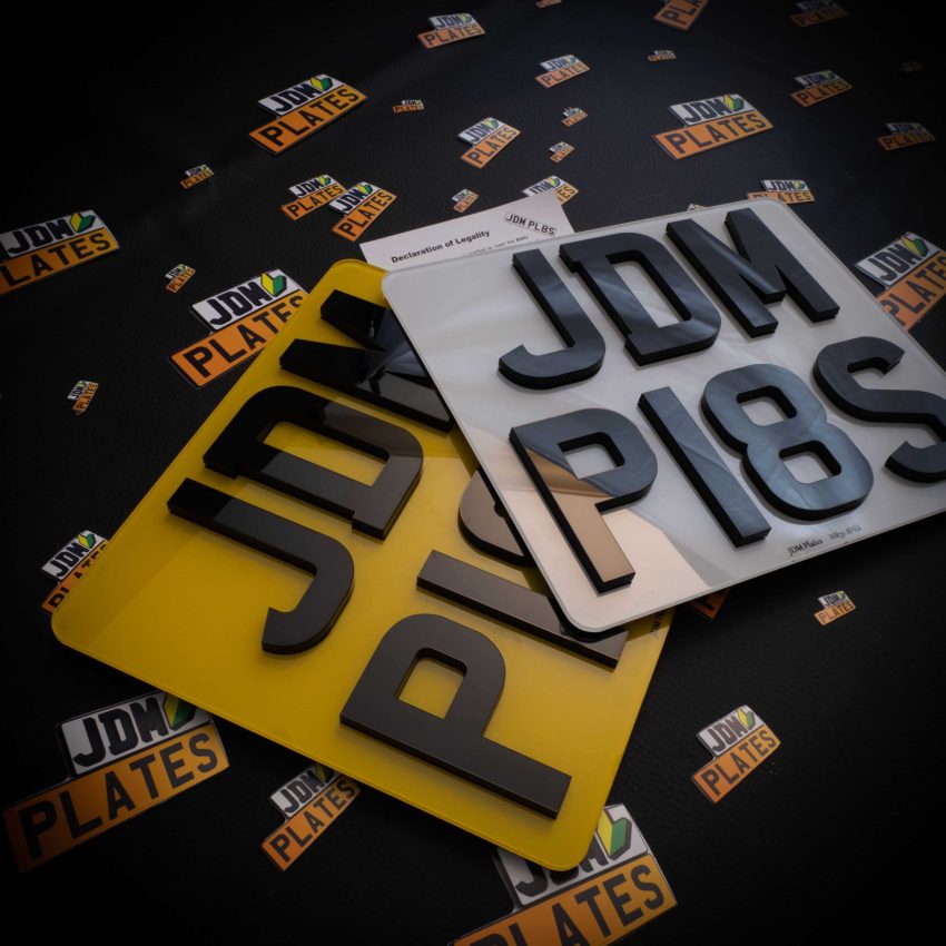 4D Number Plate 7 Characters Both Square scaled | JDM Plates | 3rd December 2023