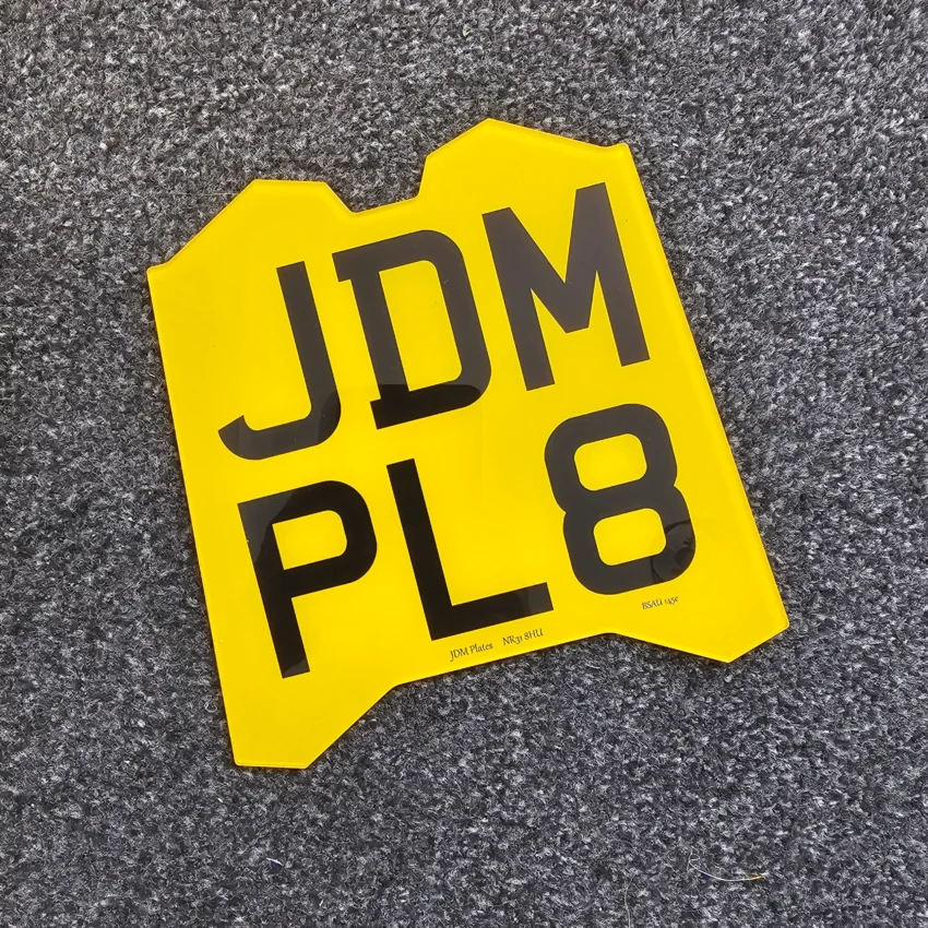 6 character chevron v2 motorcycle number plate
