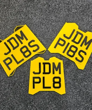 Chevron v2 motorcycle number plates scaled | JDM Plates | 6th July 2025 Chevron v2 motorcycle number plates in the printed style