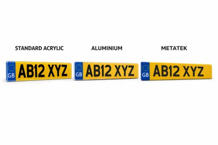 Comparison between acrylic, aluminium and Metatek number plates for UK roads (1)