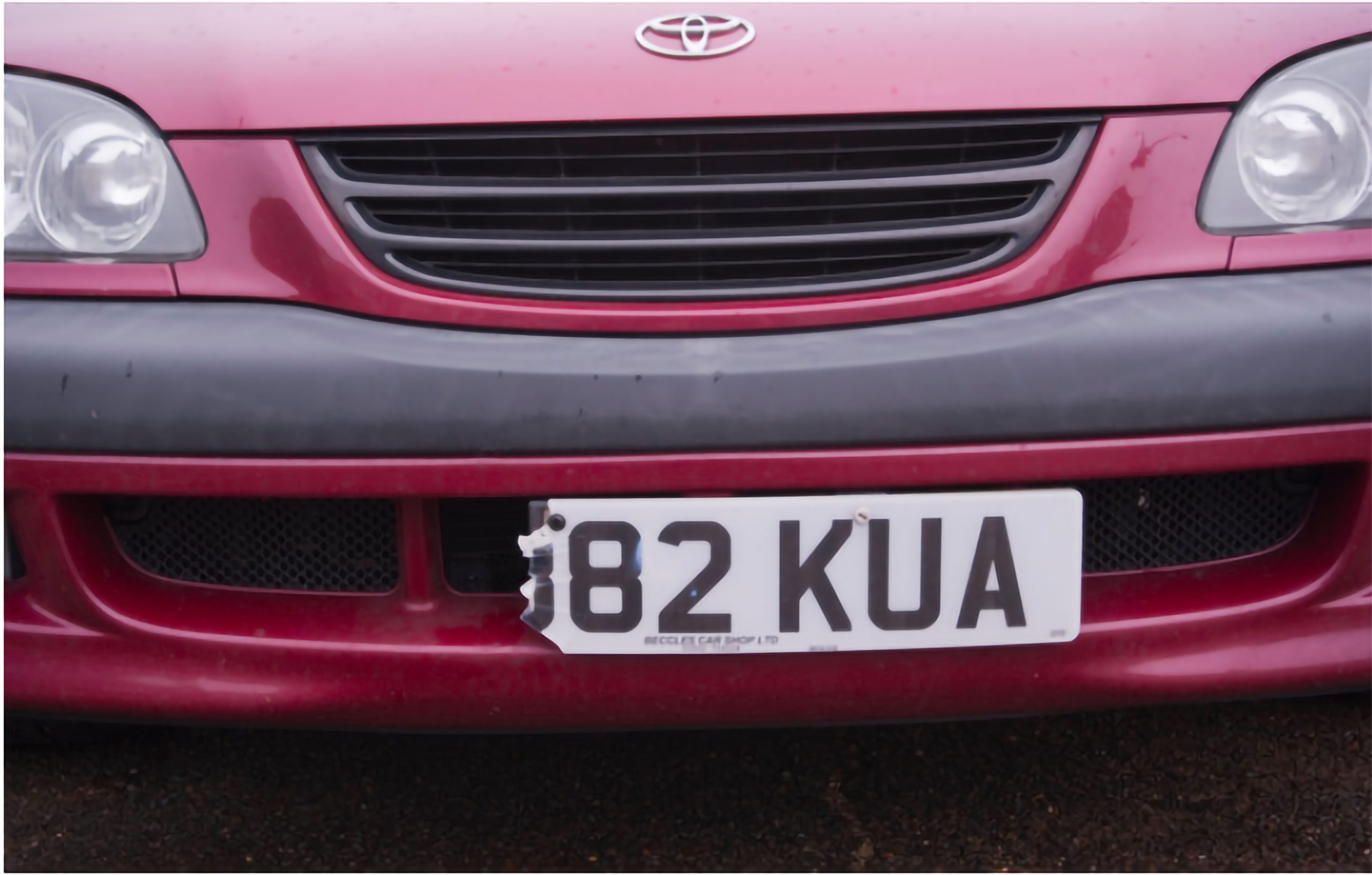 Cracked and damaged number plates which needs to be replaced