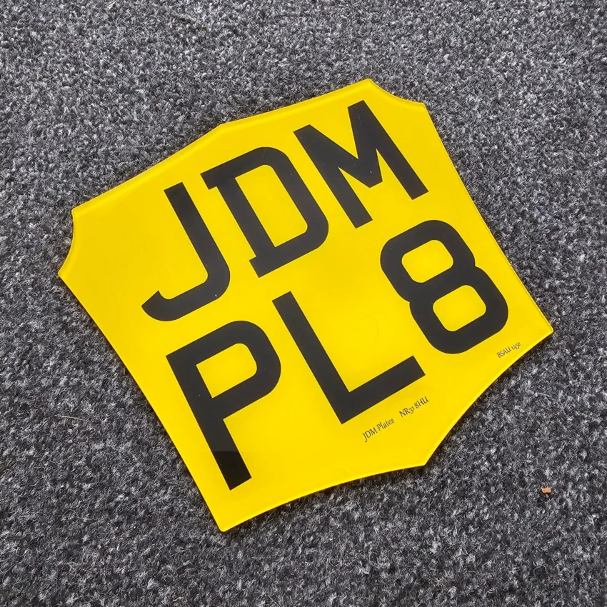 Cruiser v1 6 character motorcycle number plate