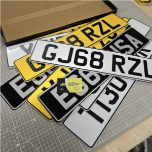 DVLA approved replacement number plates | JDM Plates | 20th November 2025 DVLA-approved replacement number plates made by JDM Plates, showing high-quality UK yellow and white plate finishes.