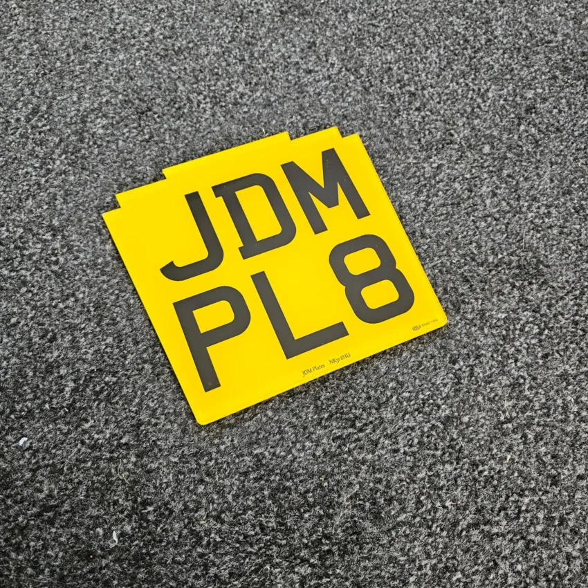 Deco v1 6 character motorcycle number plate