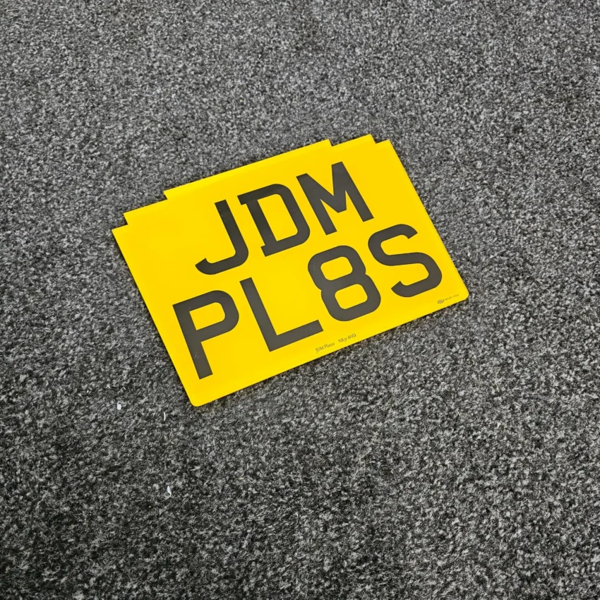 Deco v1 7 character motorcycle number plate