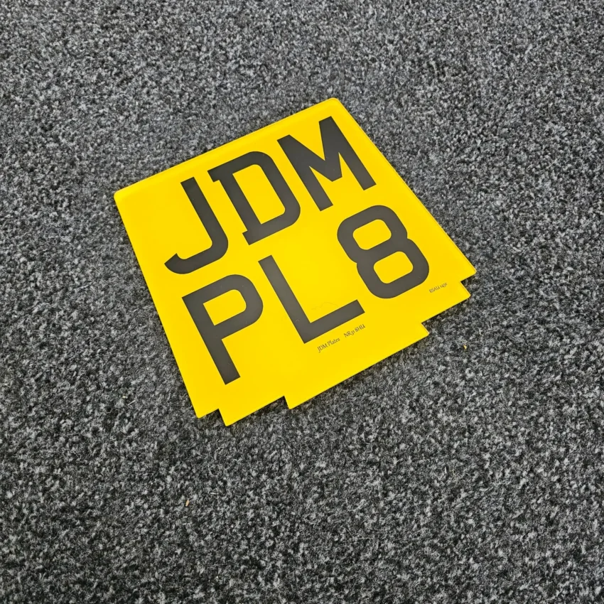 Deco v2 6 character motorcycle number plate