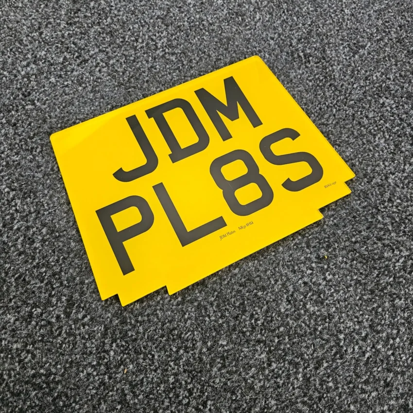 Deco v2 7 character motorcycle number plate