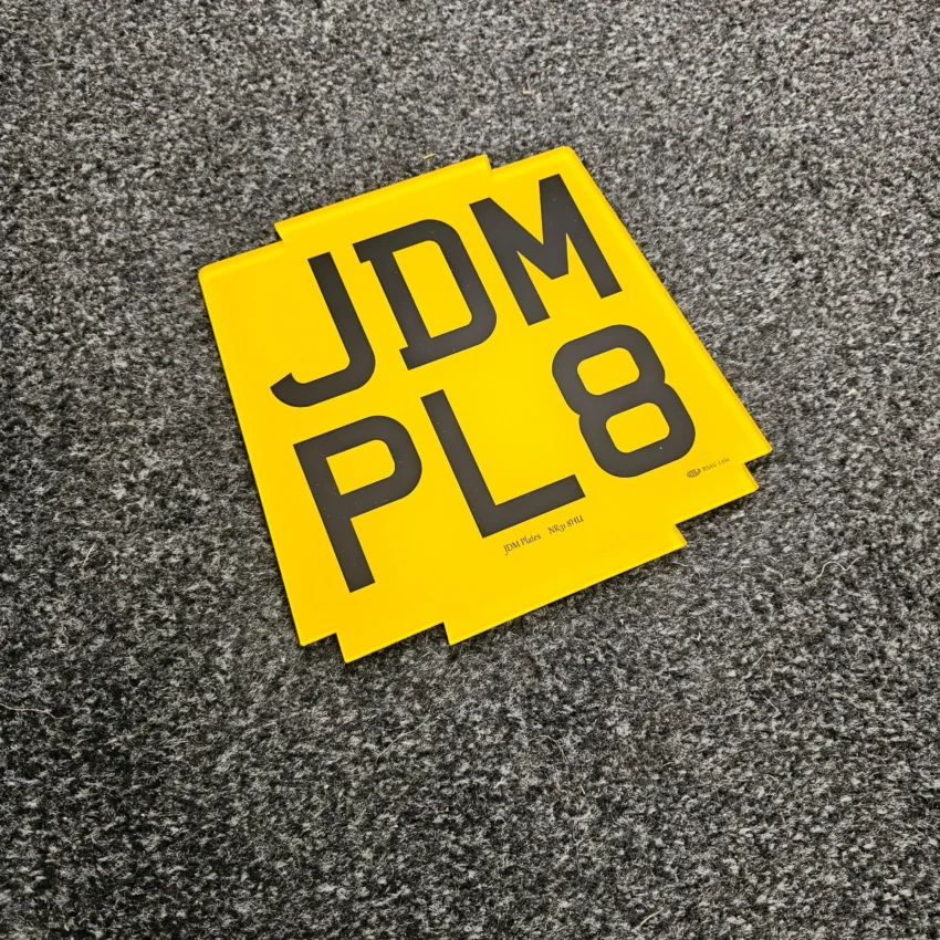 Deco v4 6 character motorcycle number plate