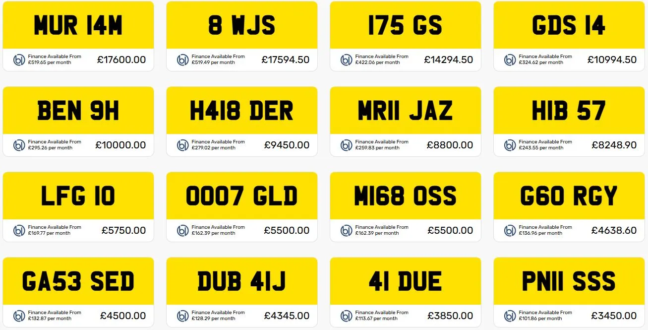 Featured Private Registrations JDM Plates | JDM Plates | 7th April 2026 Featured Private Registrations JDM Plates