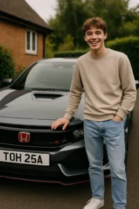 Happy customer fitting new JDM Plates custom plate to UK vehicle