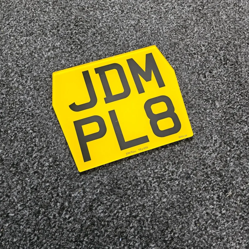 Hex v1 6 character motorcycle number plate