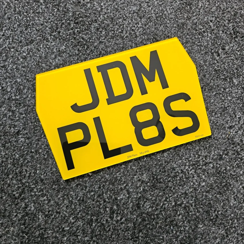 Hex v1 7 character motorcycle number plate
