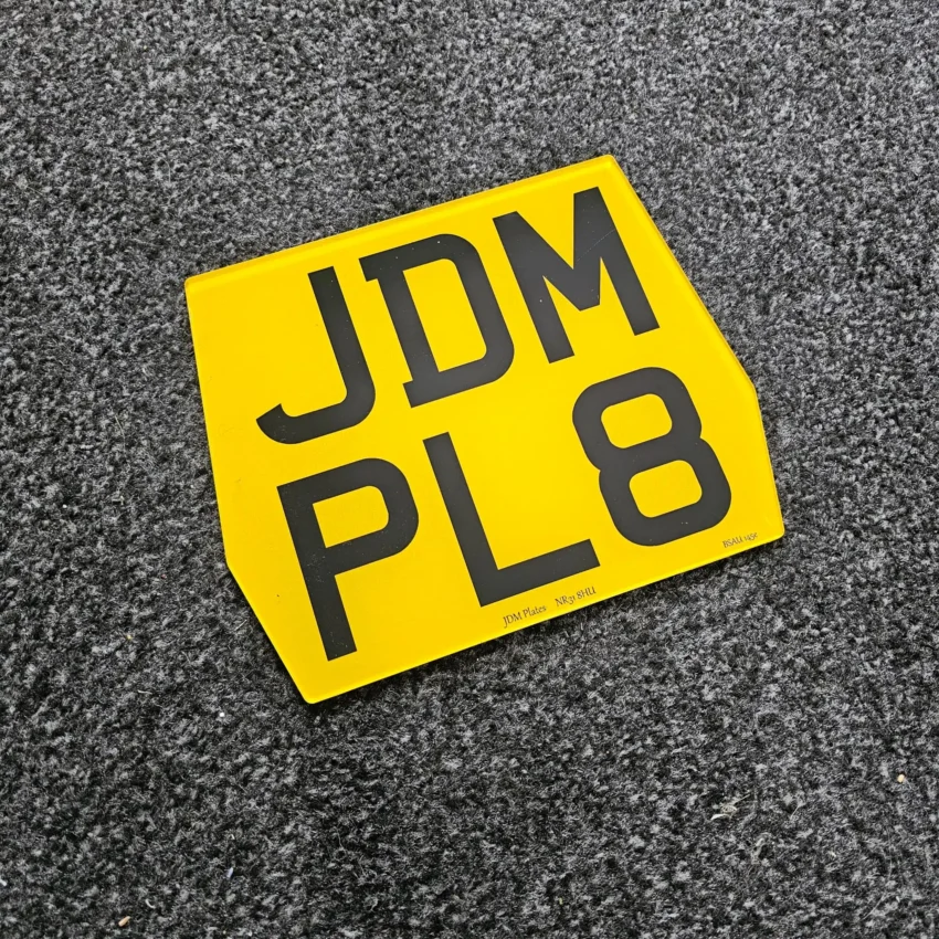 Hex v2 6 character motorcycle number plate
