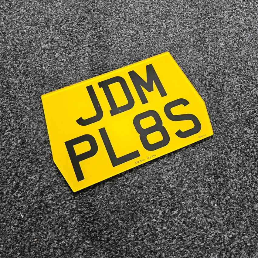 Hex v2 7 character motorcycle number plate