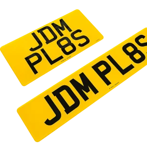 JDM Import number plate characters v UK number plate characters