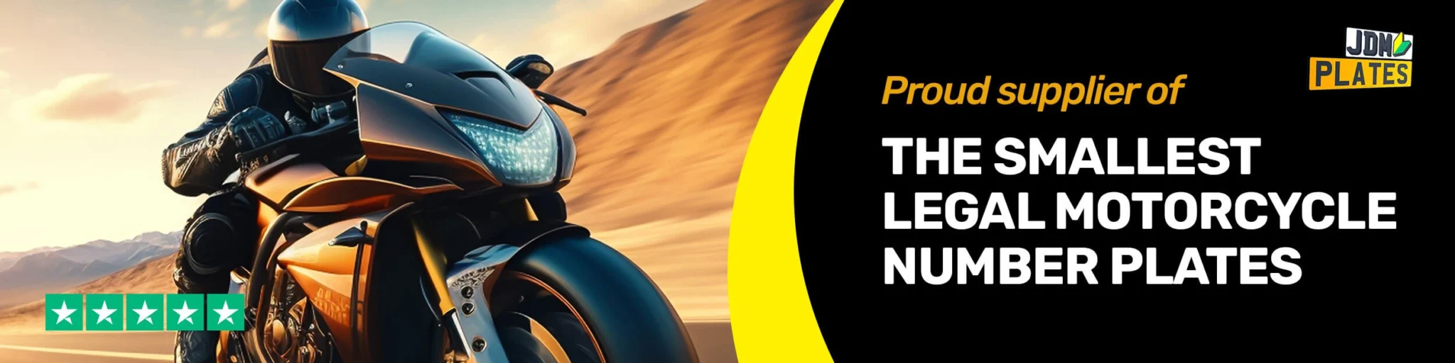 Motorbike Number Plate Desktop Banner