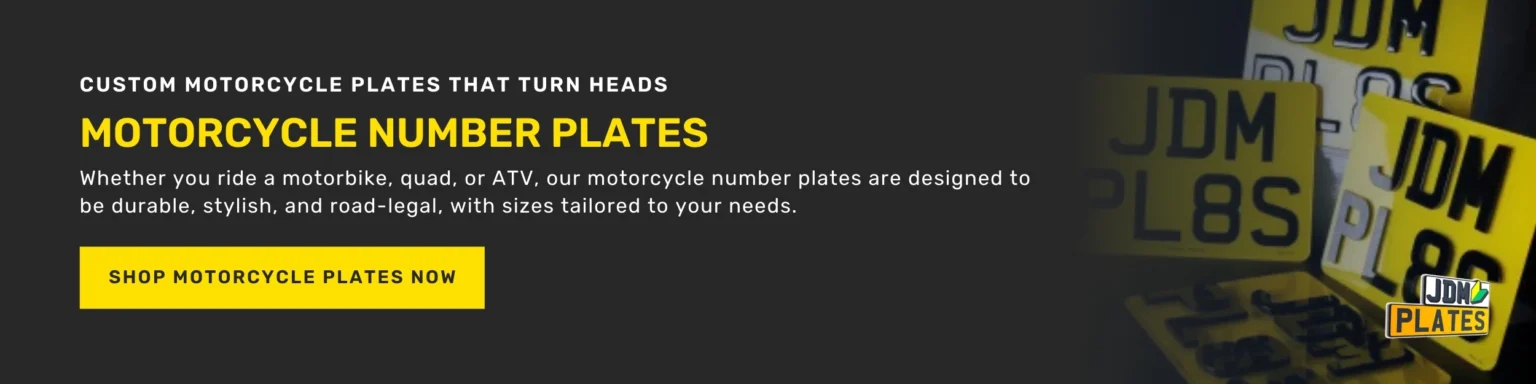 Motorcycle Number Plates Banner PC | JDM Plates | 6th October 2025