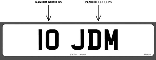 Dateless Number Plates available at JDM Plates