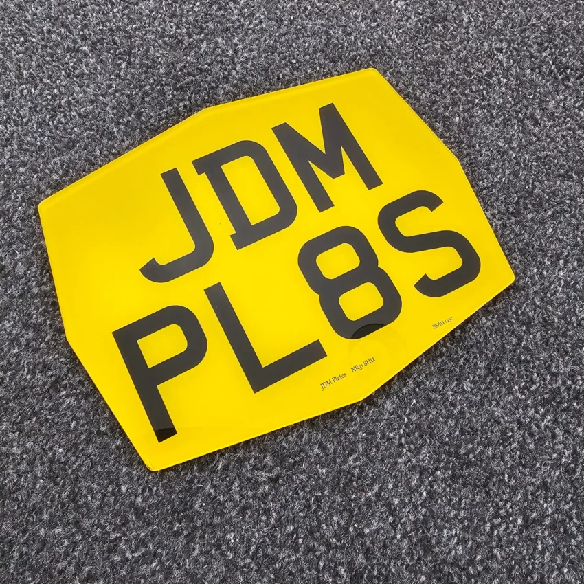 Octo 7 character motorcycle number plate