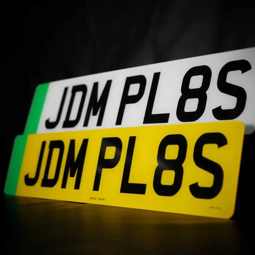 Printed Electric Number Plate Standard UK Size scaled | JDM Plates | 3rd December 2023