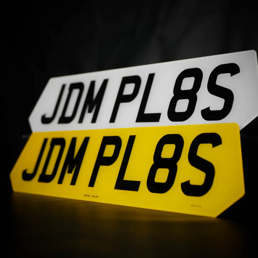 Printed Hex2 Number Plate Standard UK Size scaled | JDM Plates | 4th December 2023