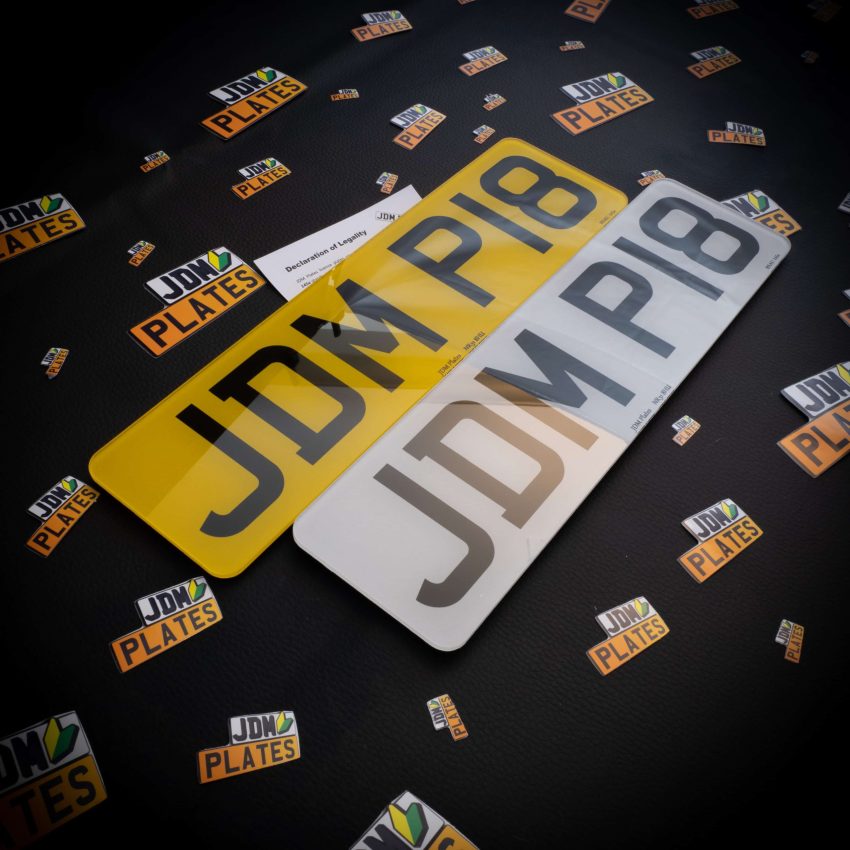 Printed Import Number Plate 6 Characters Both Oblong scaled | JDM Plates | 9th August 2022
