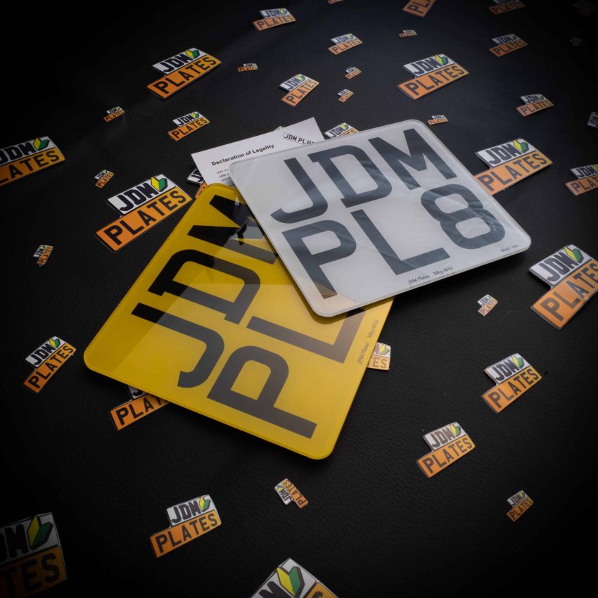 Printed Import Number Plate 6 Characters Both Square scaled | JDM Plates | 9th August 2022