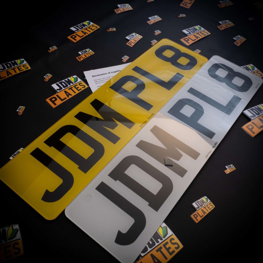 Printed Number Plate 6 Characters Both Oblong scaled | JDM Plates | 10th August 2022