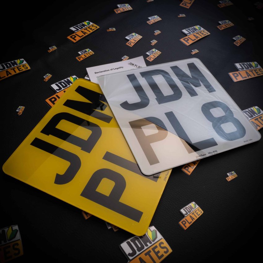 Printed Number Plate 6 Characters Both Square scaled | JDM Plates | 10th August 2022