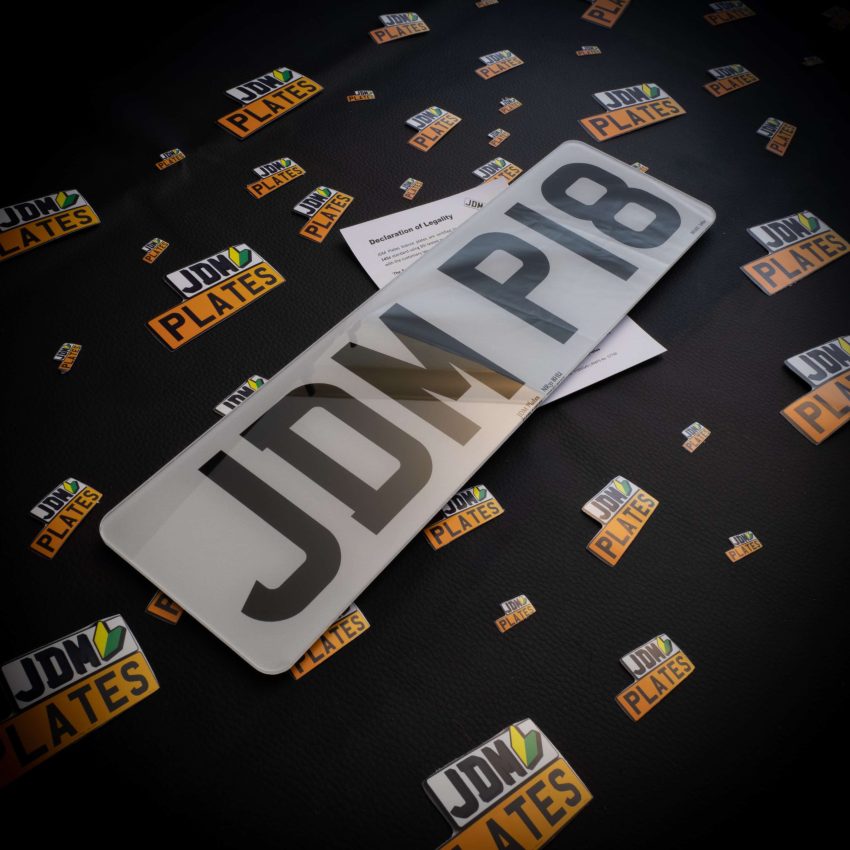 Printed Number Plate 6 Characters Front Oblong scaled | JDM Plates | 18th April 2024