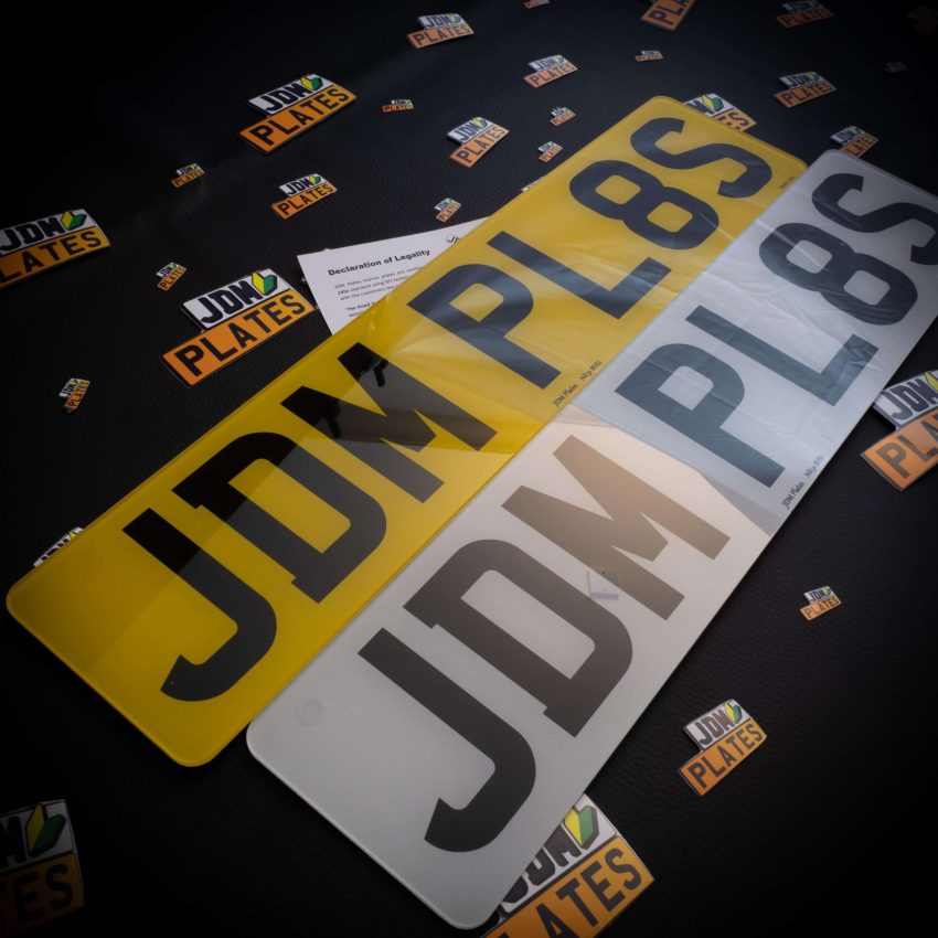 Printed Number Plate 7 Characters Both Oblong scaled | JDM Plates | 18th April 2024