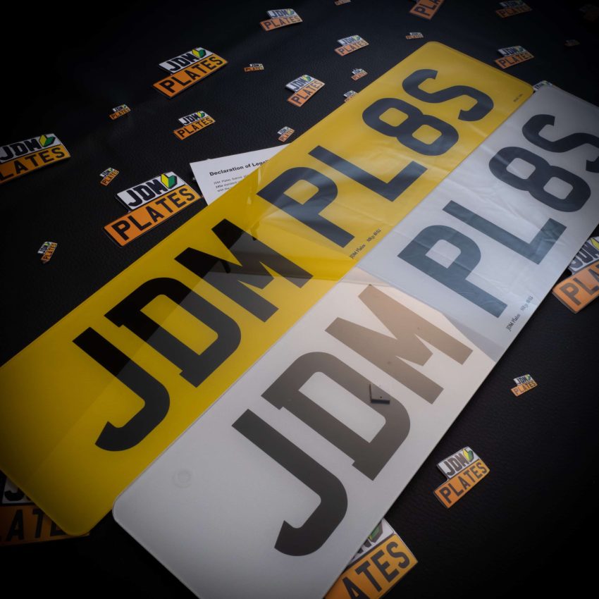 Printed Number Plate Standard Both Oblong scaled | JDM Plates | 23rd April 2024