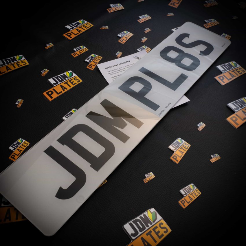 Printed Number Plate Standard Front Oblong scaled | JDM Plates | 3rd December 2023