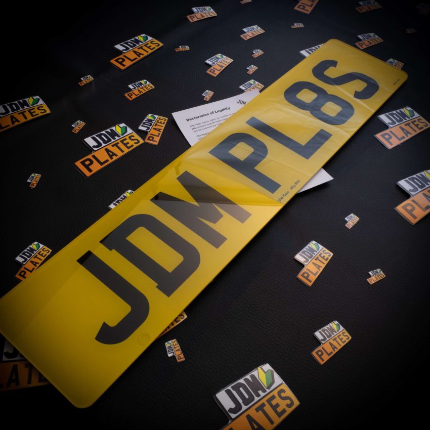 Printed Number Plate Standard Rear Oblong scaled | JDM Plates | 10th August 2022