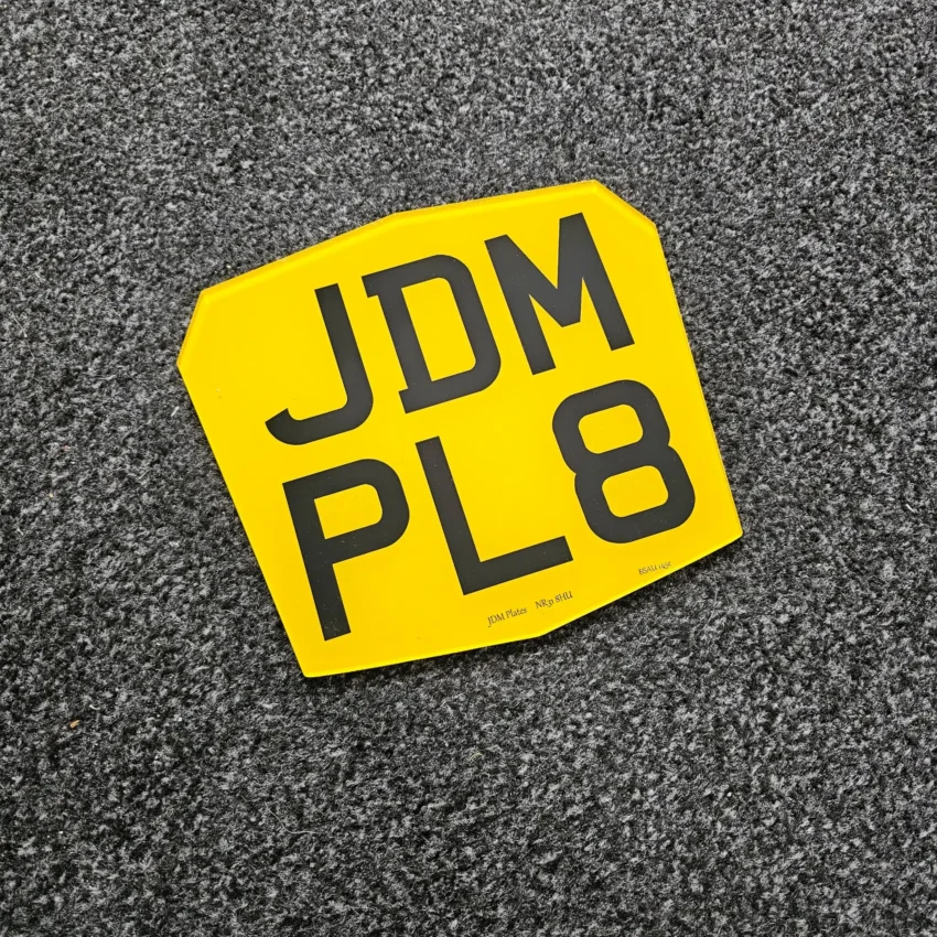 Shield v1 6 character motorcycle number plate