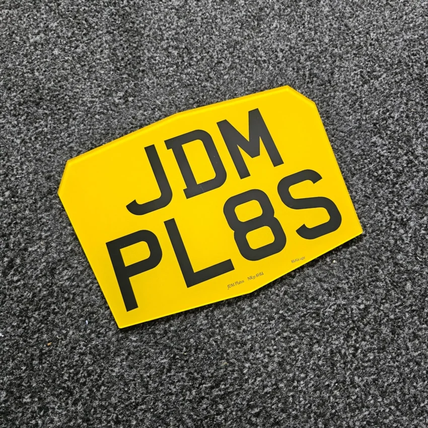 Shield v1 7 character motorcycle number plate