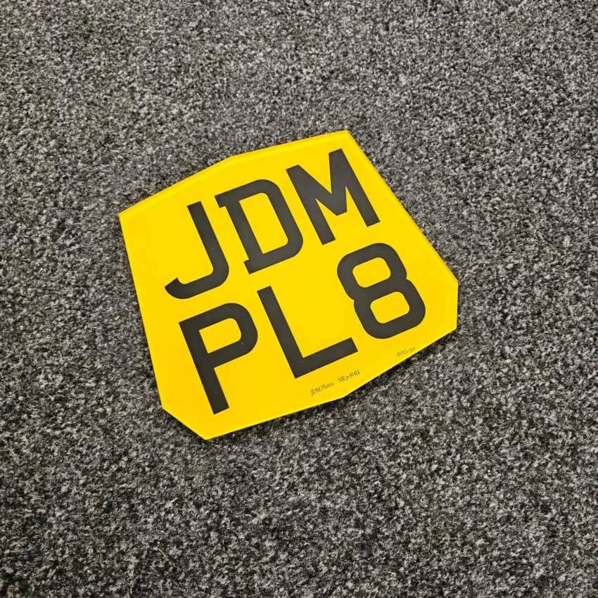 Shield v2 6 character motorcycle number plate