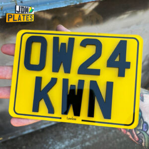 Show Plates | JDM Plates | 3rd August 2025 Custom show plate with unique font and background from JDM Plates